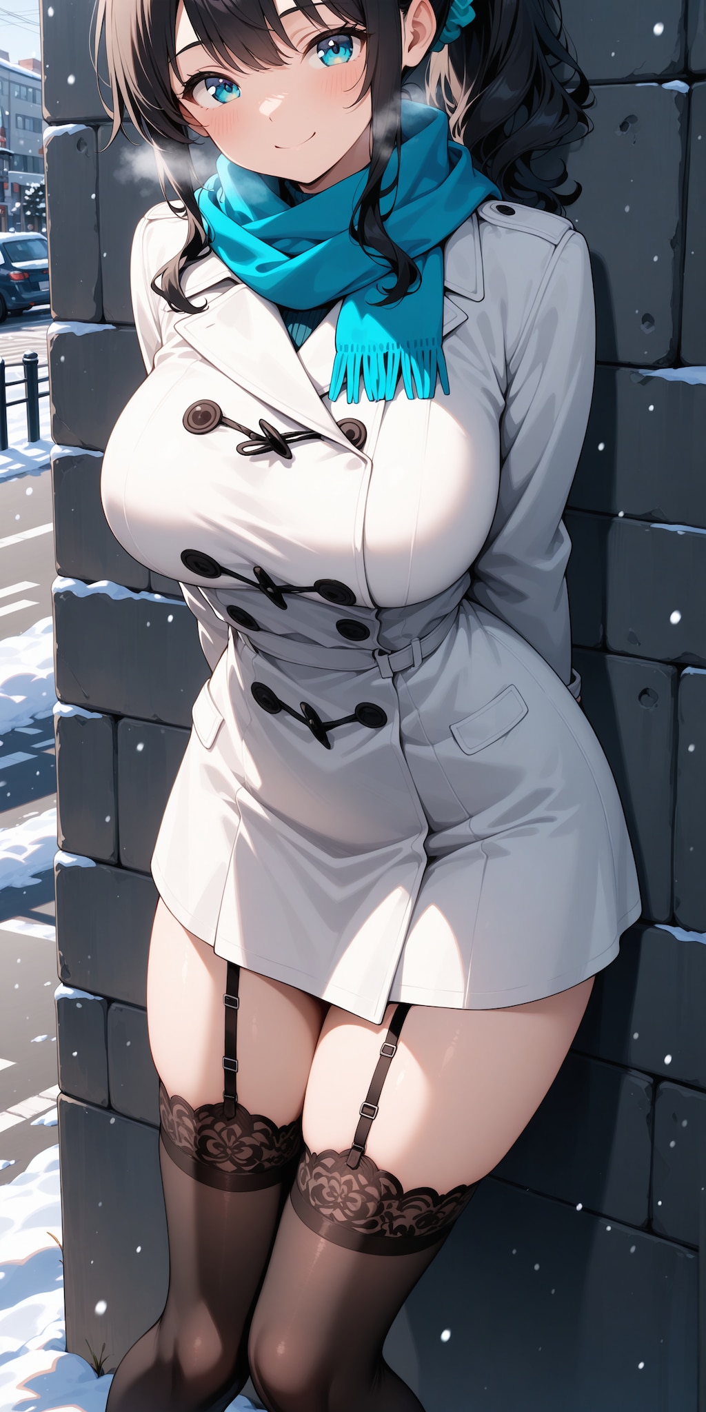 白コート＆ガーターベルト絶対領域