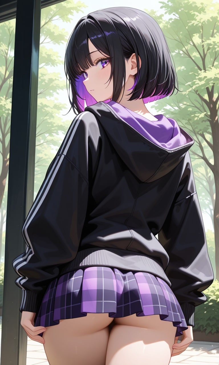 紫色が似合う女の子