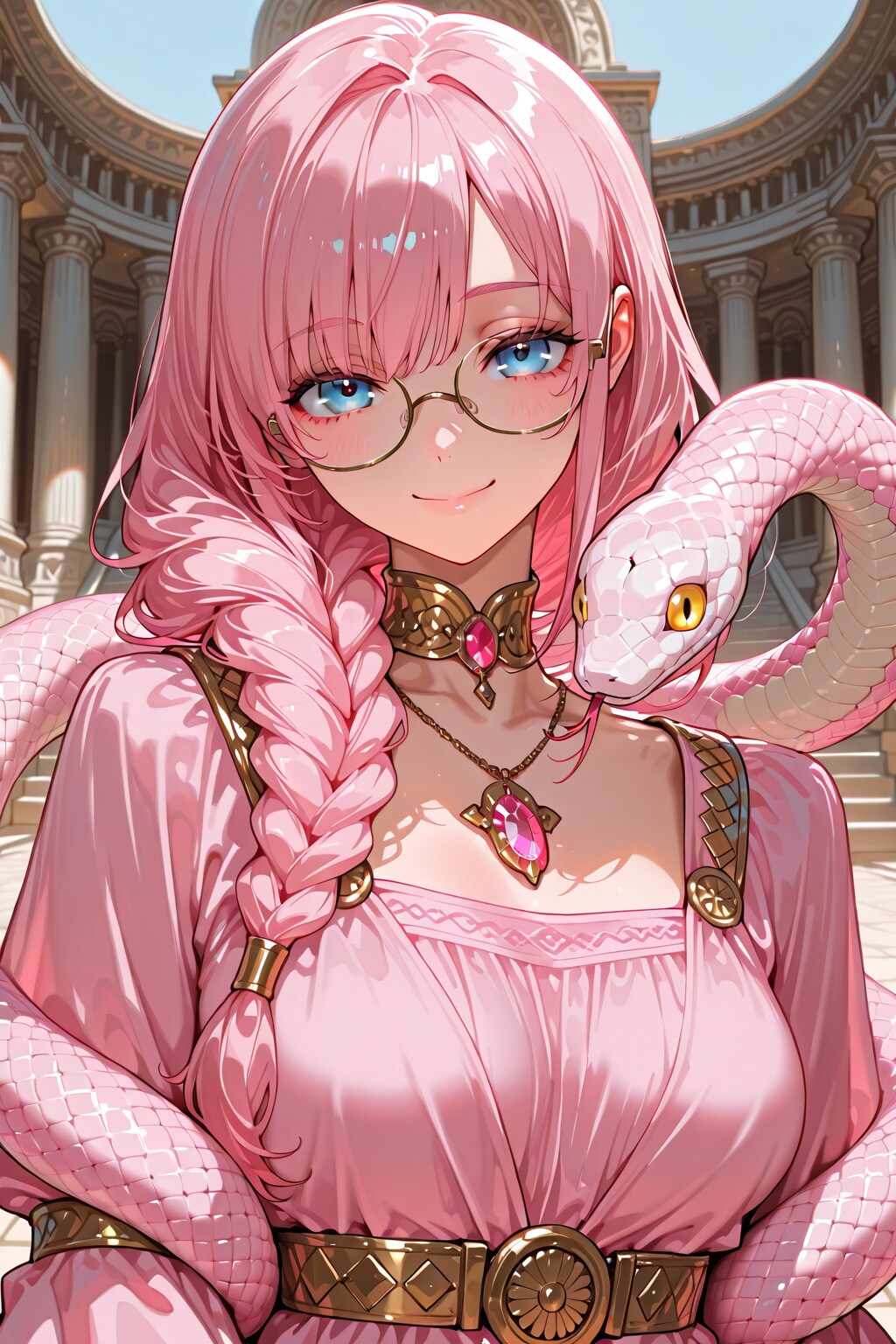 えきどなちゃんも眼鏡三つ編み | の人気AIイラスト・グラビア