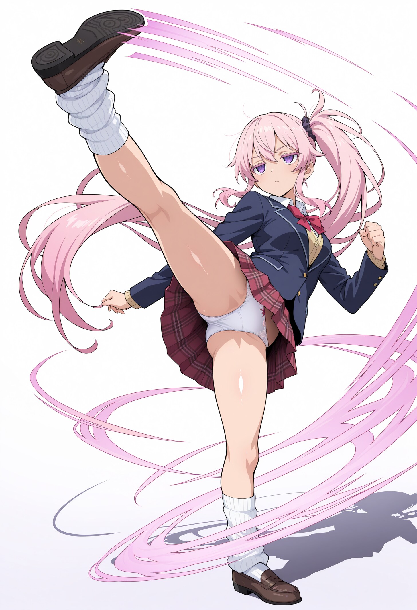 パンチラ蹴り