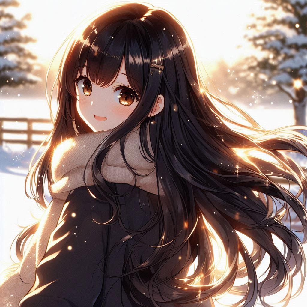 美しい黒髪ロング | の人気AIイラスト・グラビア