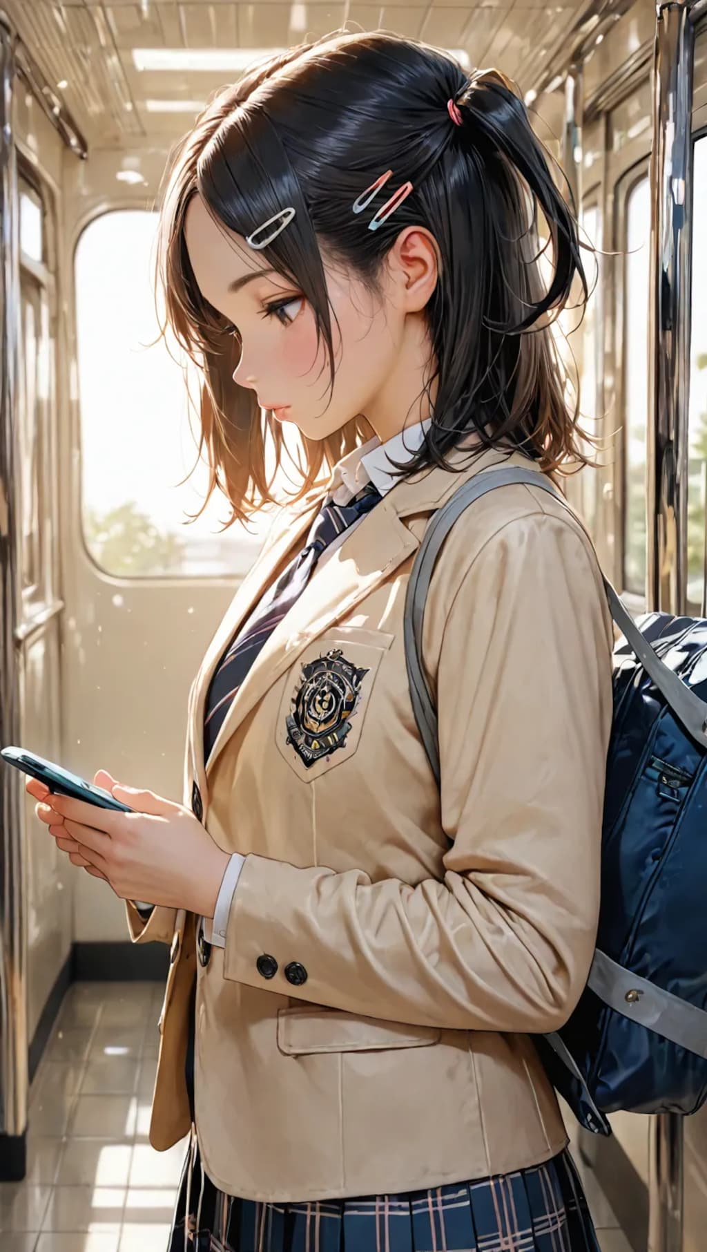 朝の通学JK☺️