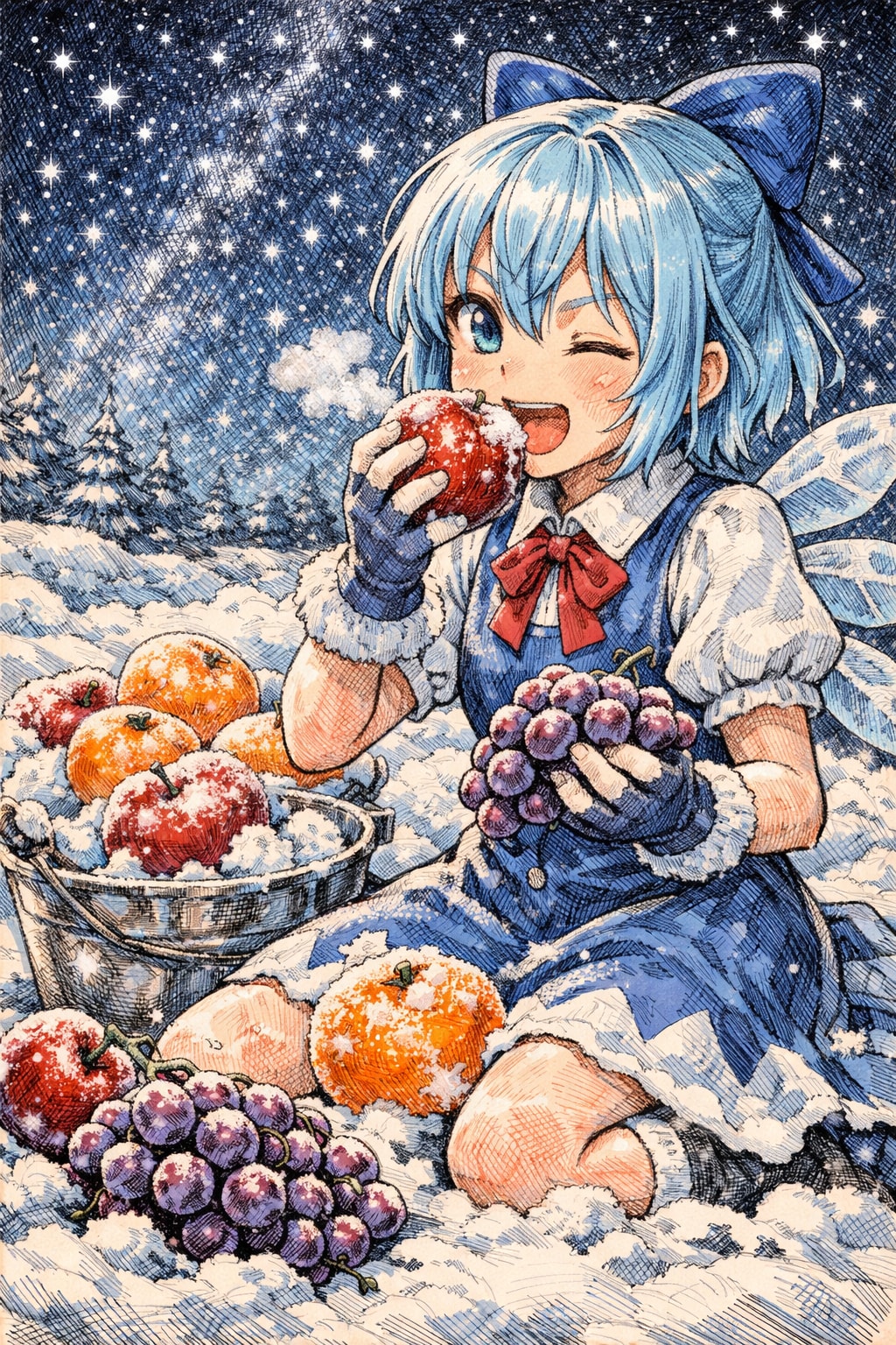 チルノと冷凍フルーツ