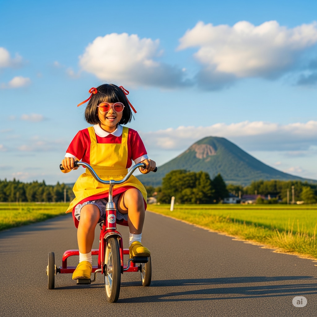 皿田きのこ　今日もペンギン村をドライブ