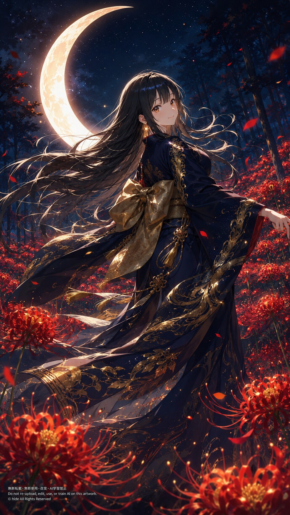 月下に咲くツクヨミ | の人気AIイラスト・グラビア