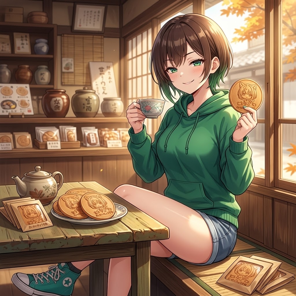 優雅にお茶するボーイッシュ！ | の人気AIイラスト・グラビア