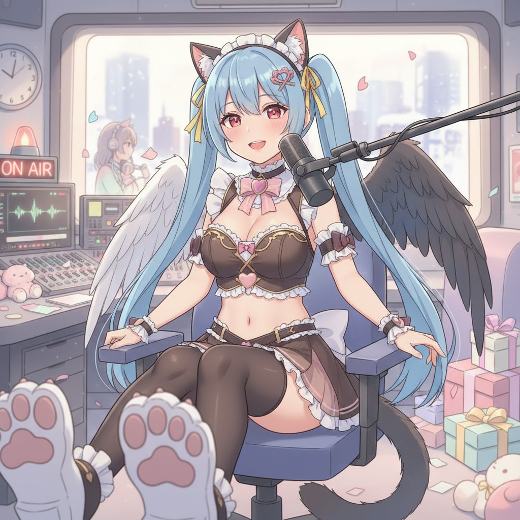 青ツイにゃん。2月13日 #世界ラジオデー。バレンタインメイド。