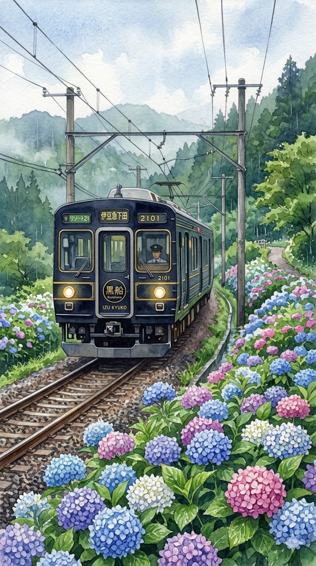 紫陽花沿線風景