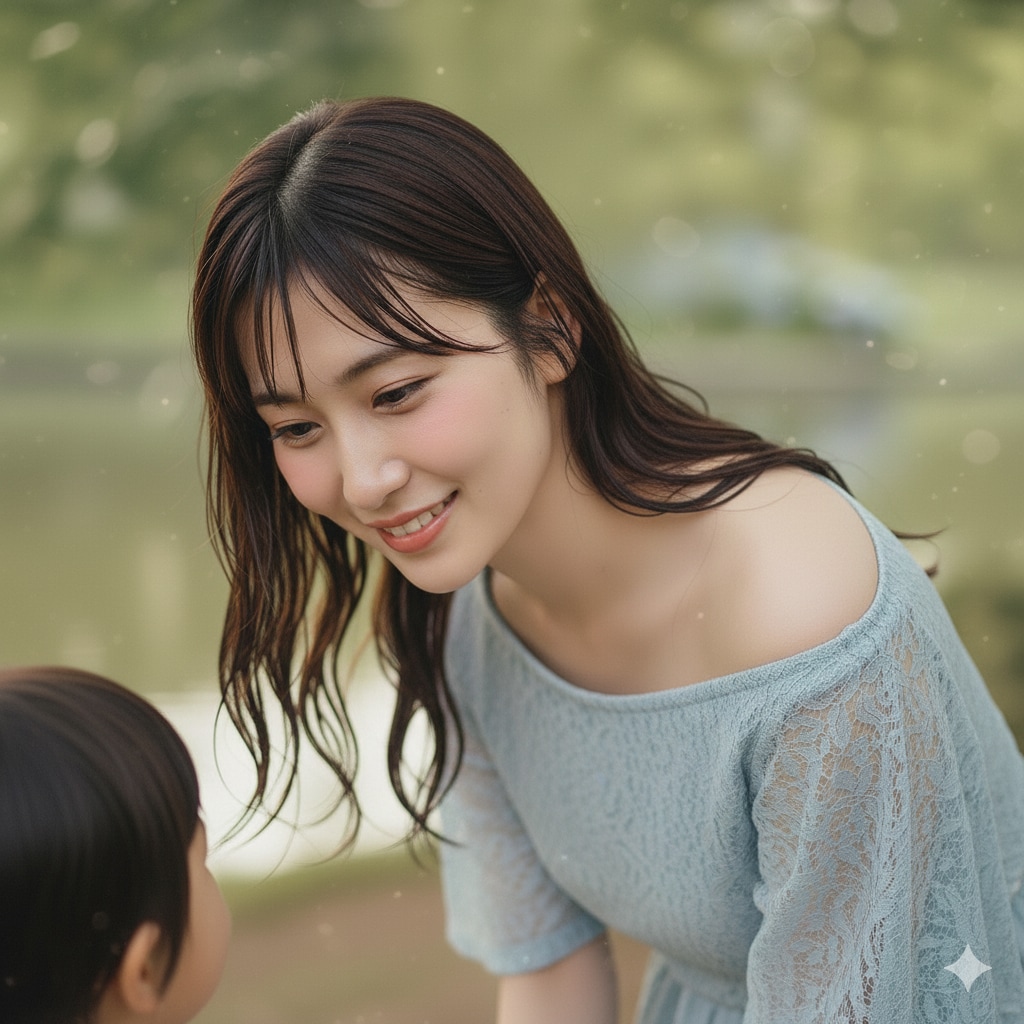 びしょ濡れママ