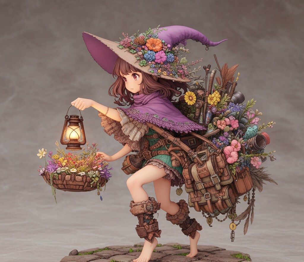 魔女フィギュア & 元イラスト