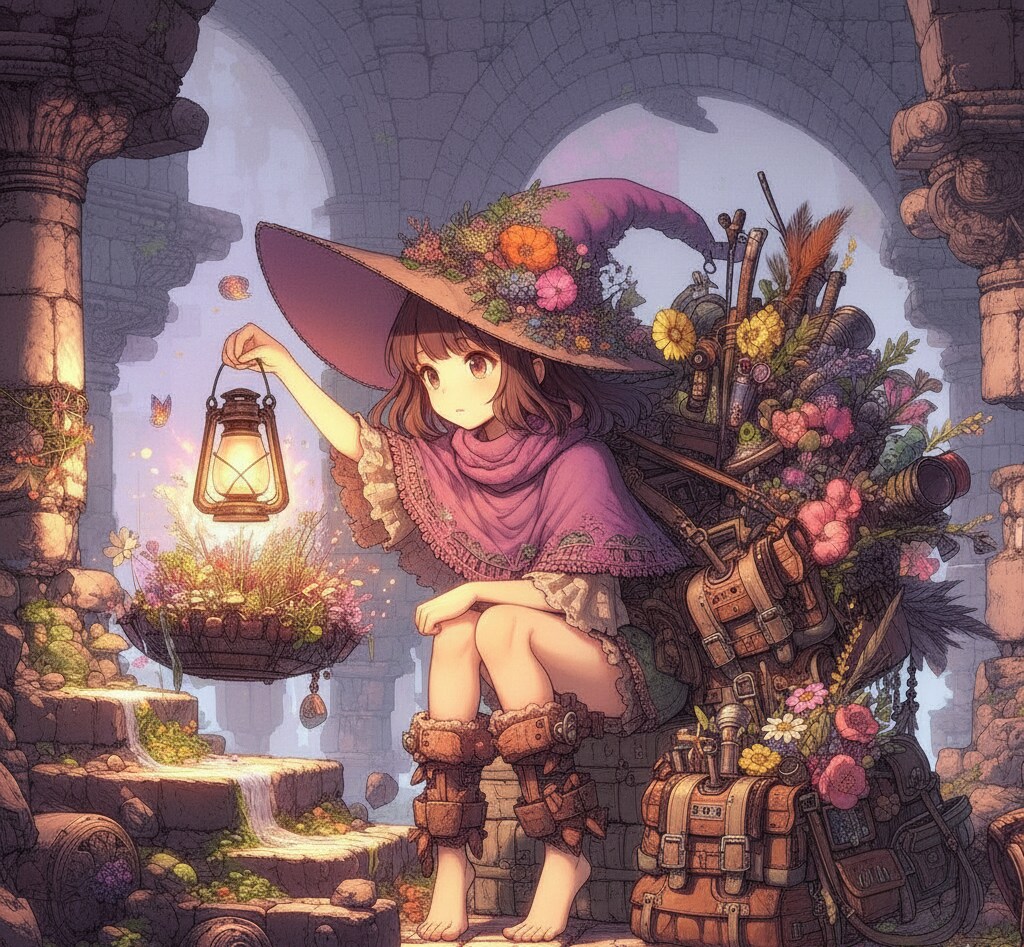 魔女フィギュア & 元イラスト