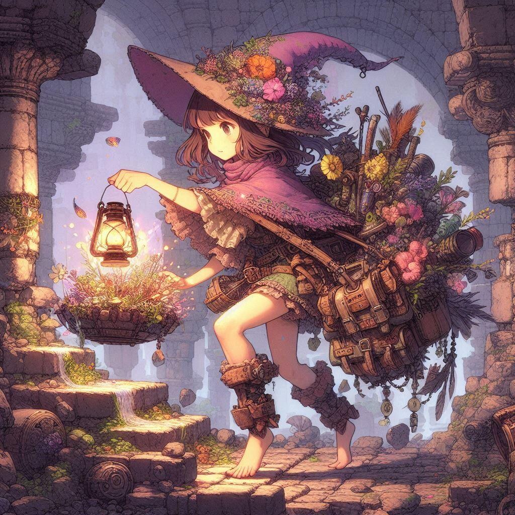 魔女フィギュア & 元イラスト