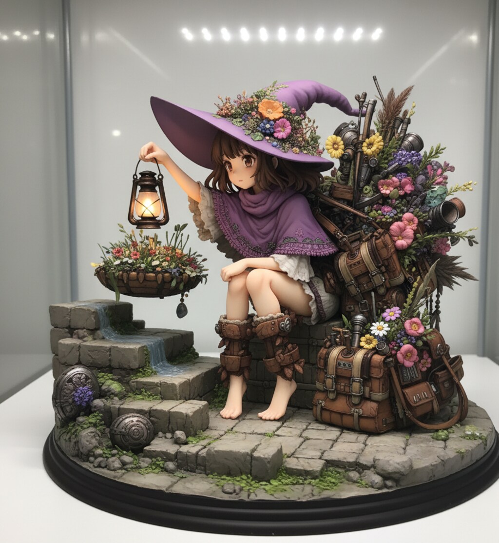 魔女フィギュア & 元イラスト