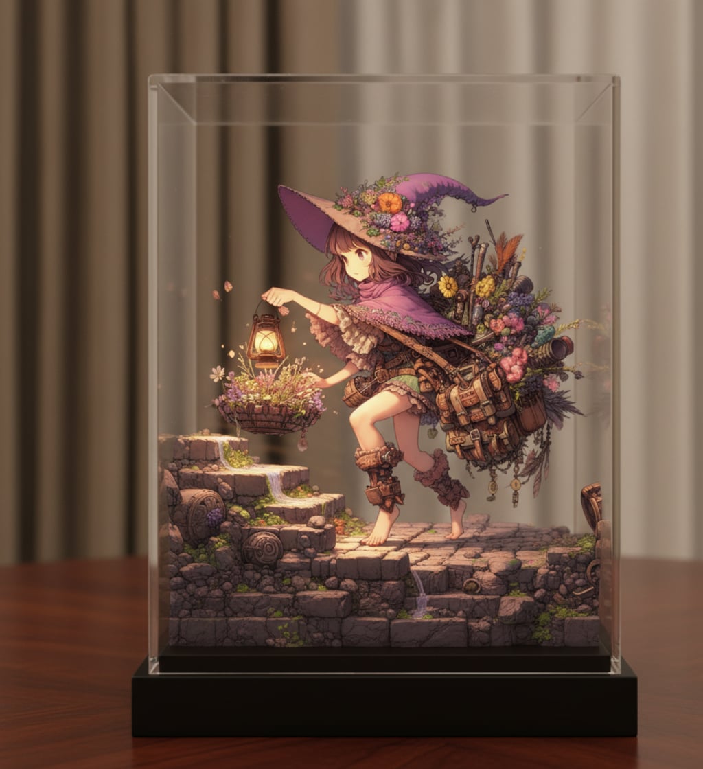 魔女フィギュア & 元イラスト