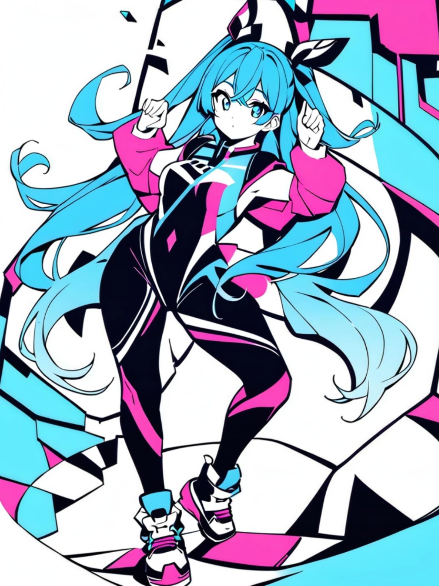 フラットな青髪ちゃん | の人気AIイラスト・グラビア