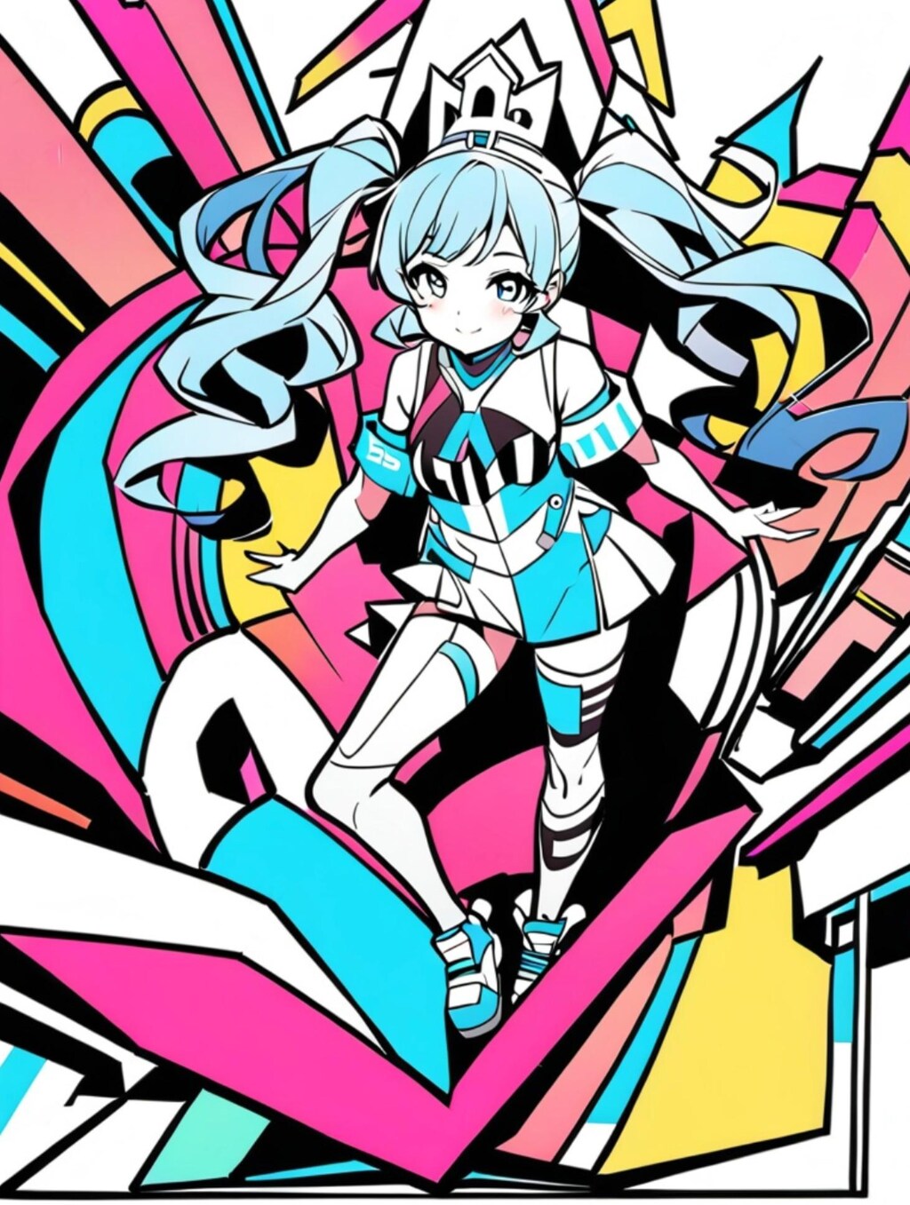 フラットな青髪ちゃん