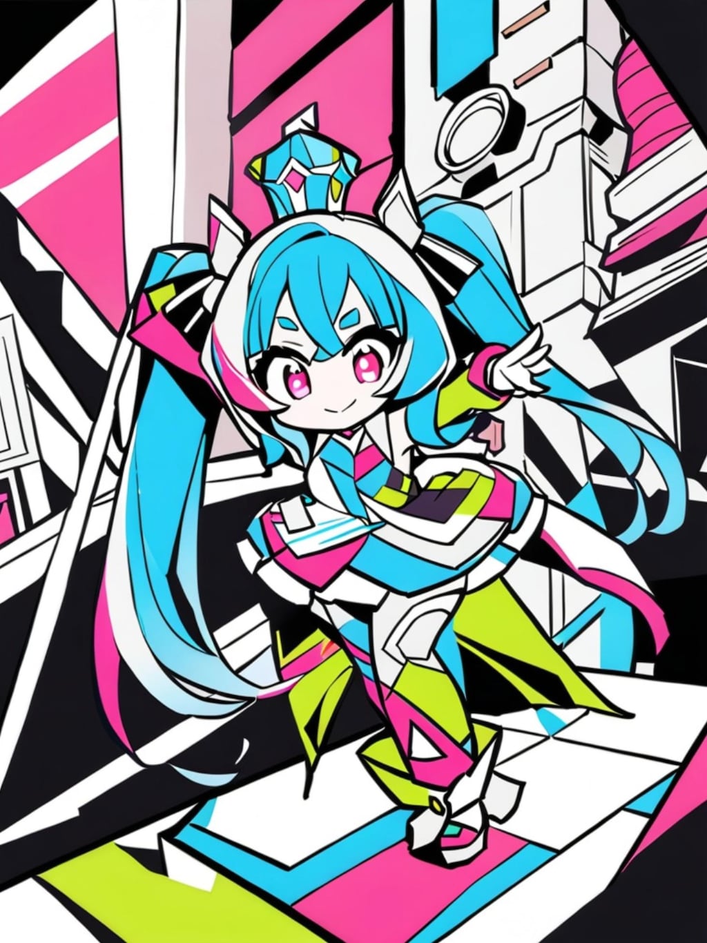 フラットな青髪ちゃん