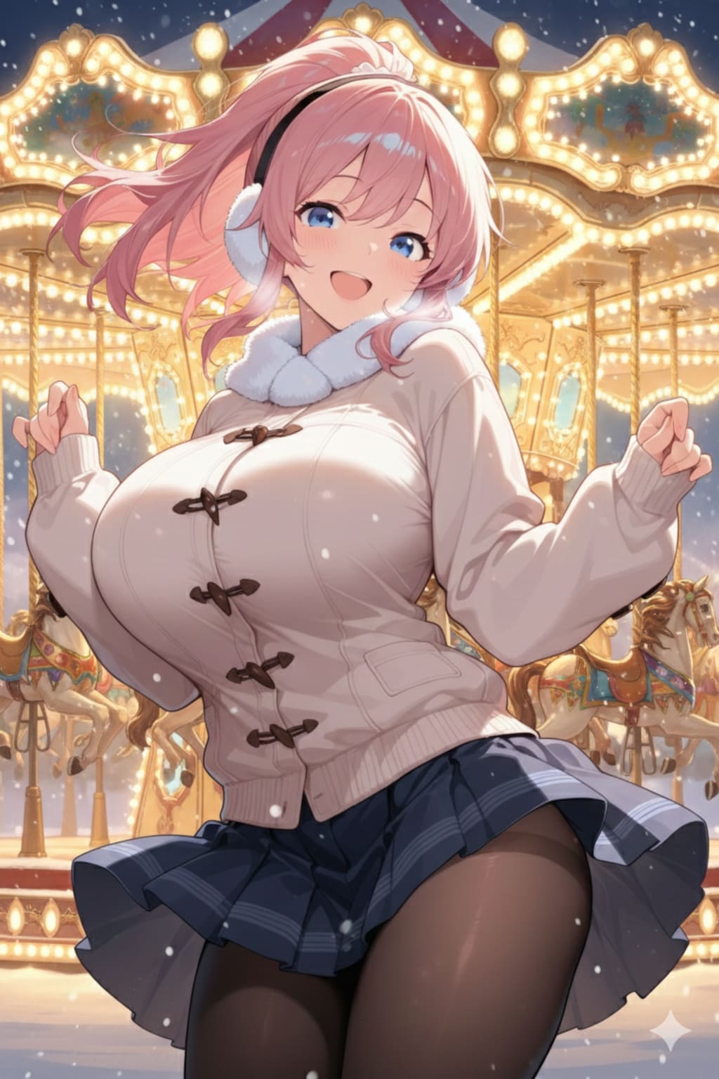 葵先輩とクリスマスの遊園地でデート