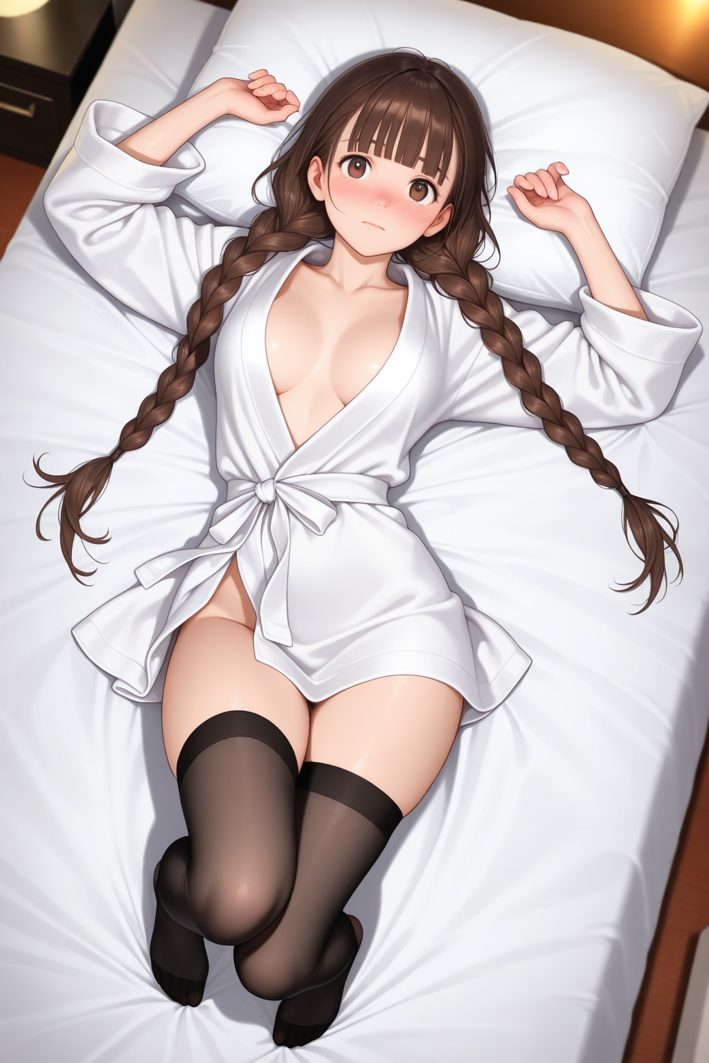 バスローブ姿のかわいいお姉さん