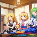 東方　霊夢　魔理沙　早苗　アリス　テレビゲームをしている 5枚目