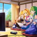 東方　霊夢　魔理沙　早苗　アリス　テレビゲームをしている 12枚目