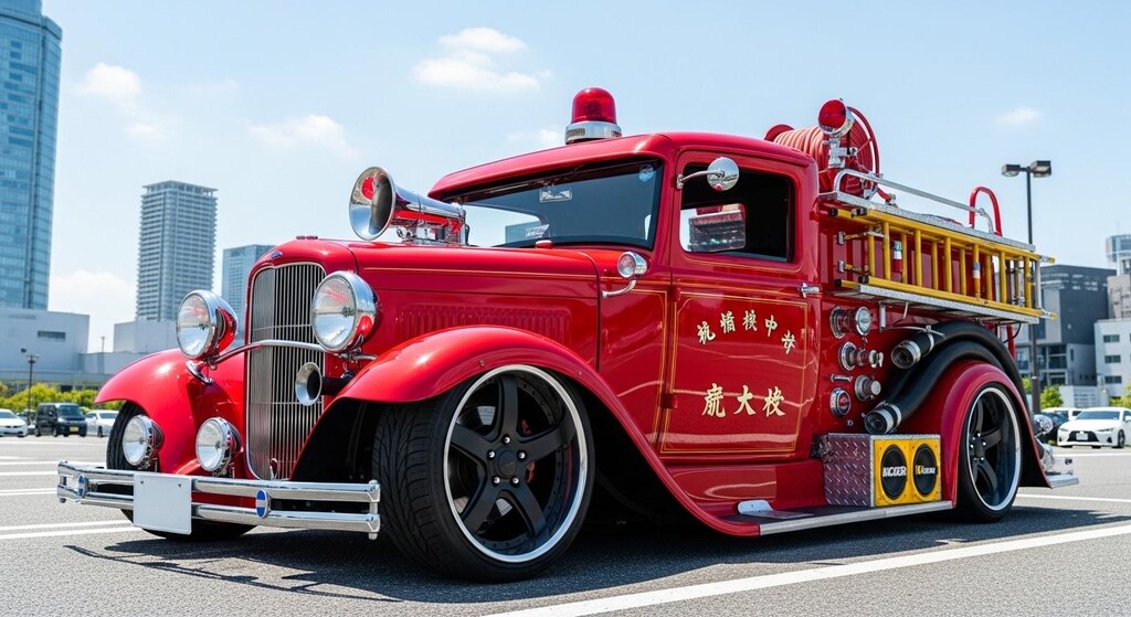 クラシックカー消防車のドリ車