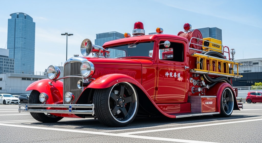クラシックカー消防車のドリ車