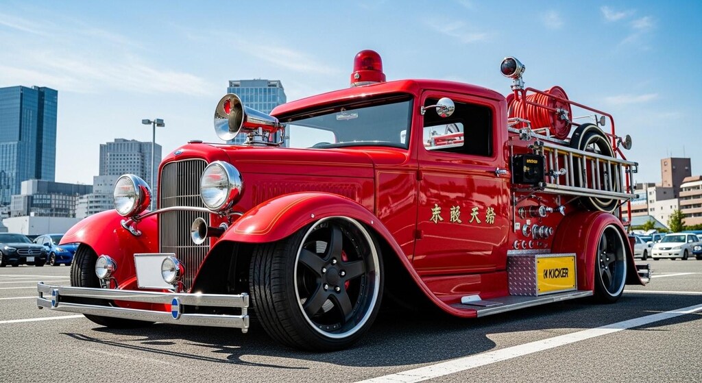 クラシックカー消防車のドリ車