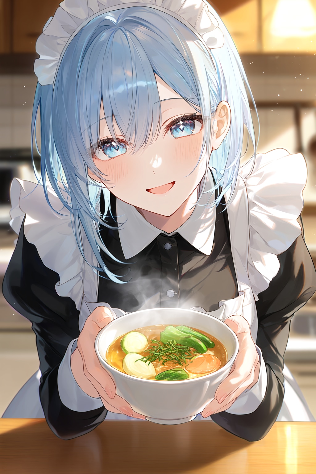 Mio.2に料理するメイドさんを描いてもらう