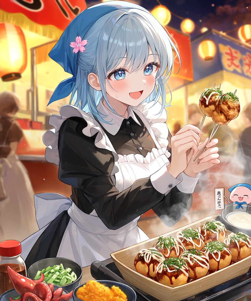 Mio.2に料理するメイドさんを描いてもらう