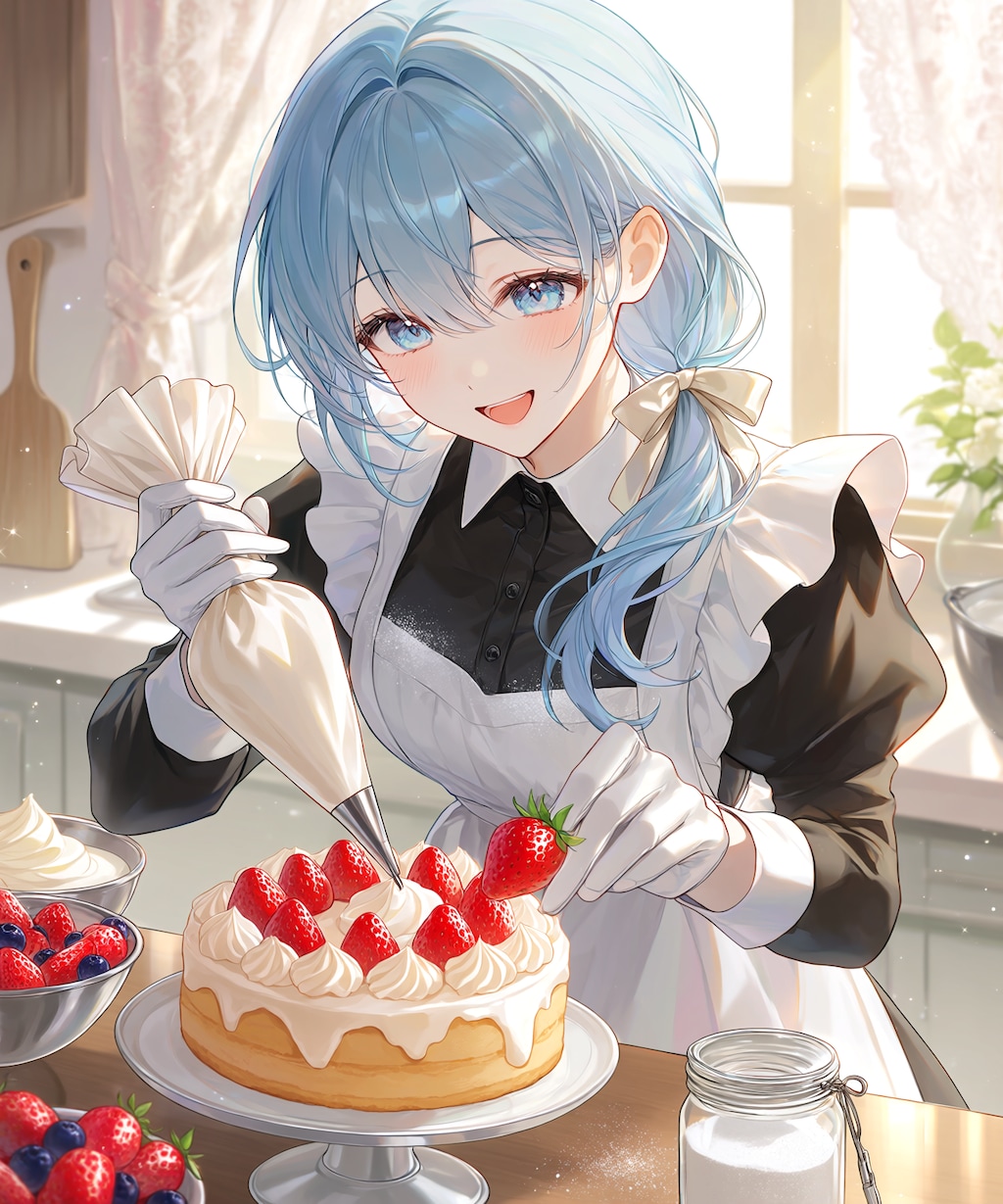 Mio.2に料理するメイドさんを描いてもらう