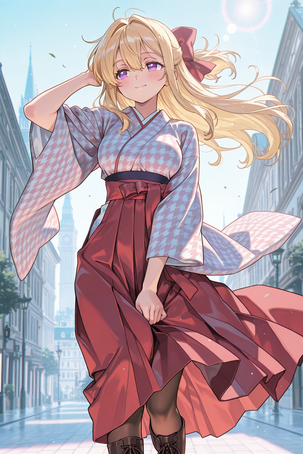 大正コーデのなこちゃんとエッチな風