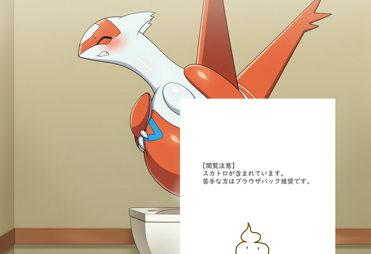 和式トイレ脱糞ラティアス