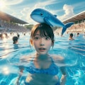 プールと頭の上でクジラ飼ってる子ちゃん 11枚目