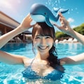 プールと頭の上でクジラ飼ってる子ちゃん 7枚目
