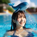 プールと頭の上でクジラ飼ってる子ちゃん 6枚目