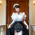 新しいメイド服でお出迎えしてる巨乳メイドのつばさちゃん 2枚目