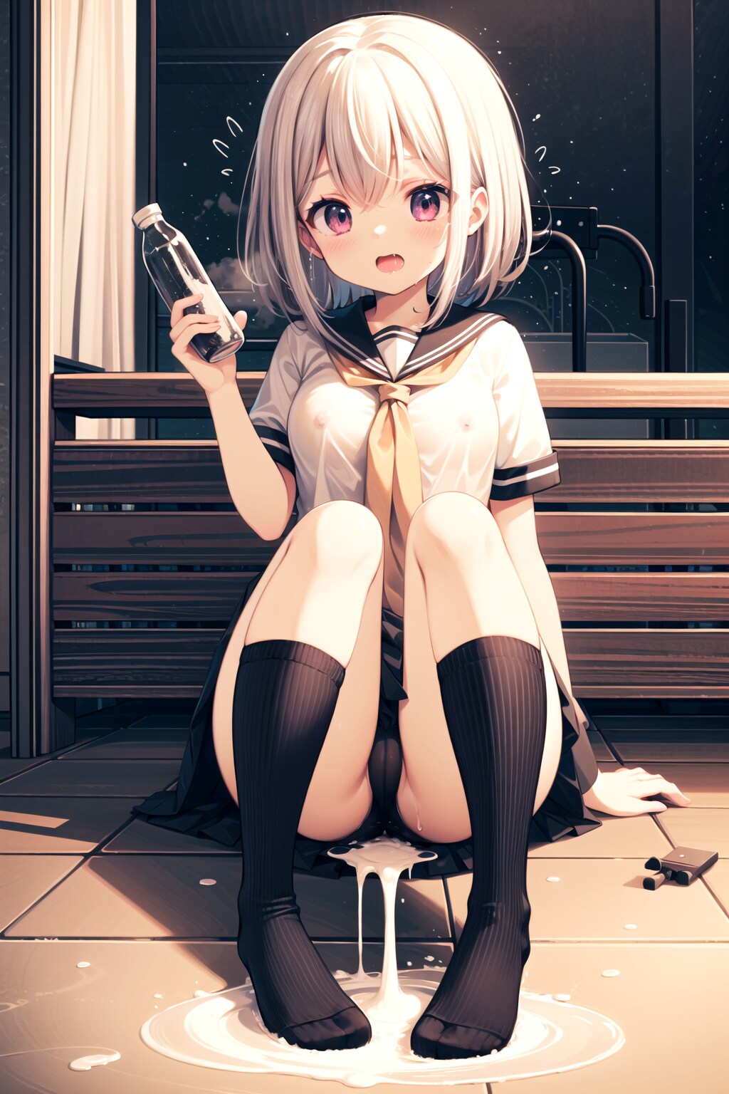 あわわっミルクこぼしちゃった〜
