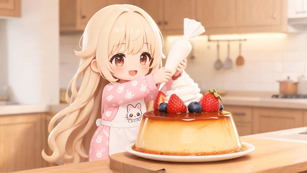 プリン作り大好き２【エプロン女子】（22/100）