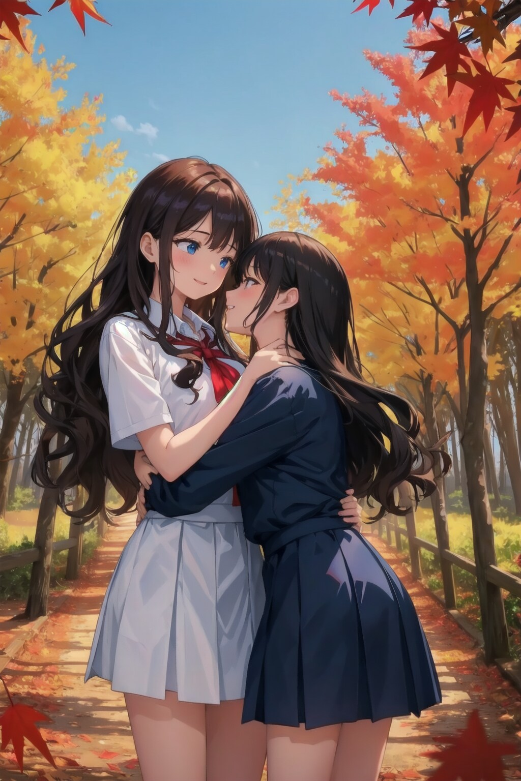 秋色の通学路