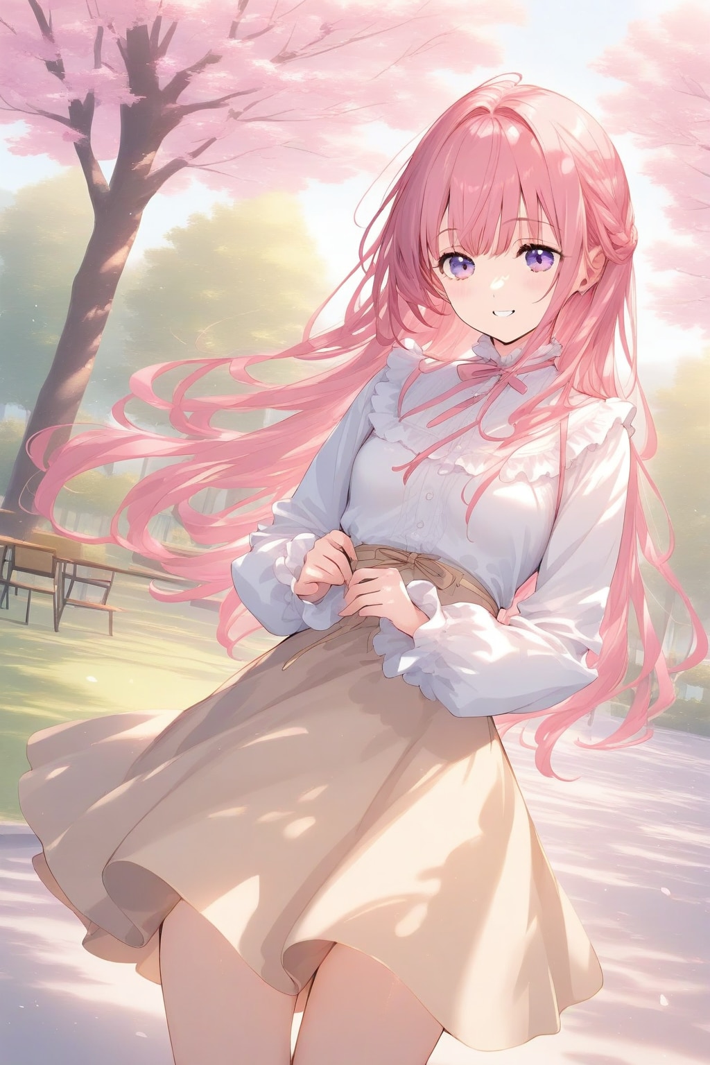 ピンク髪の少女