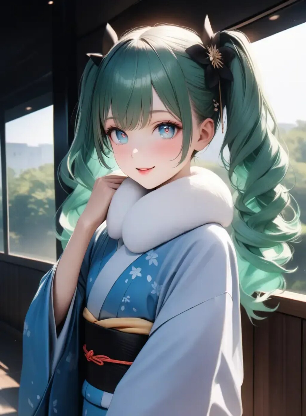 ミクさん着物