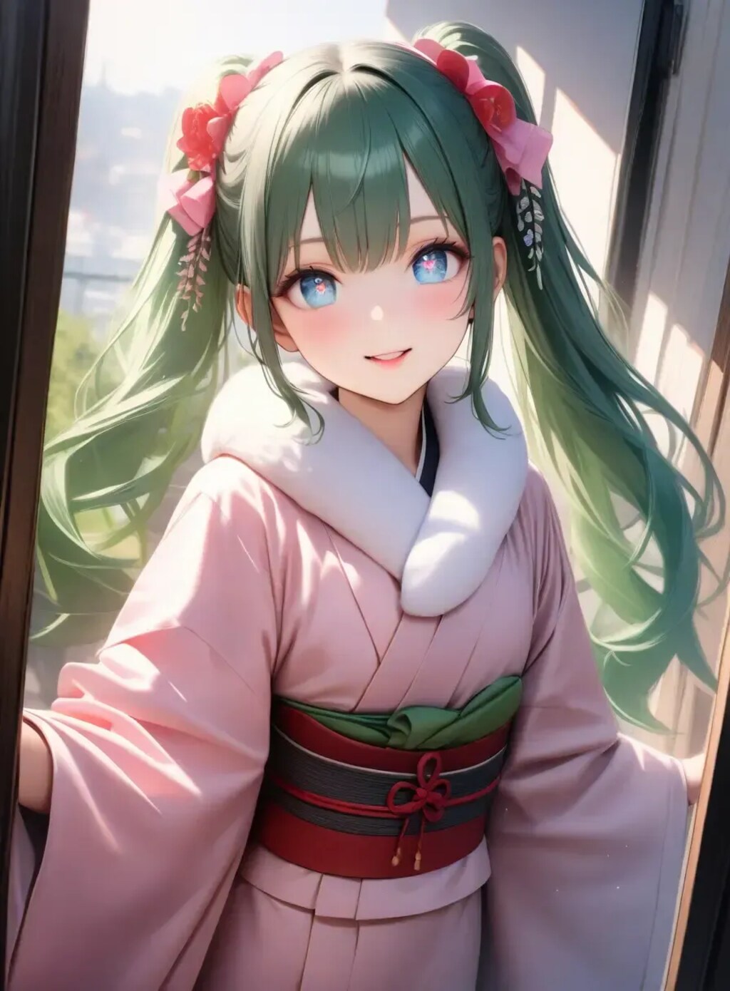 ミクさん着物