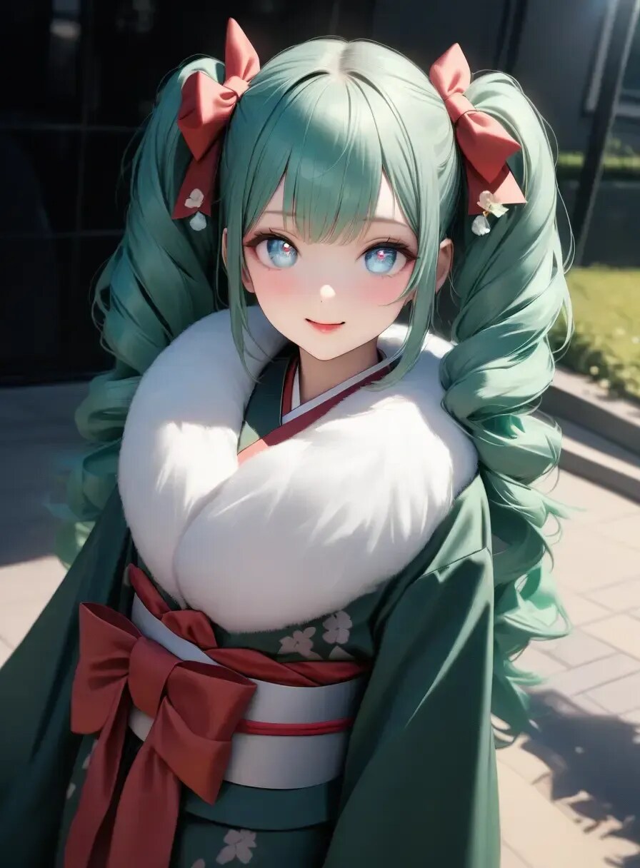 ミクさん着物