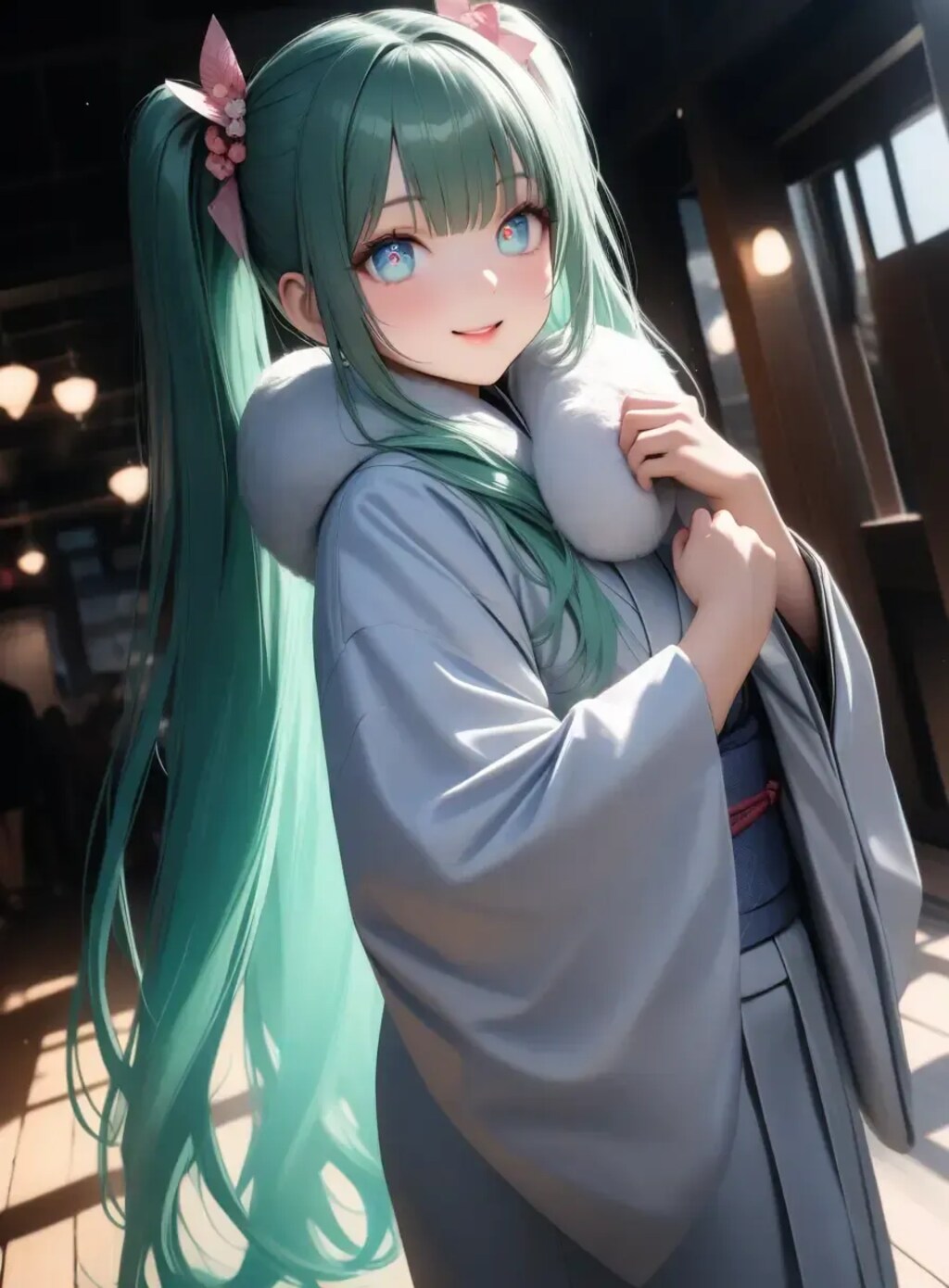 ミクさん着物