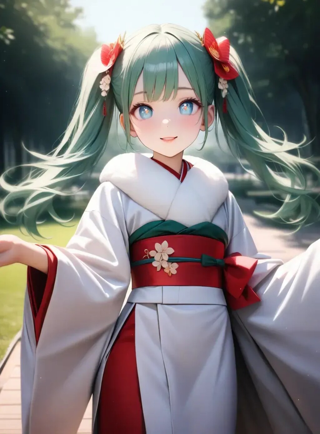 ミクさん着物