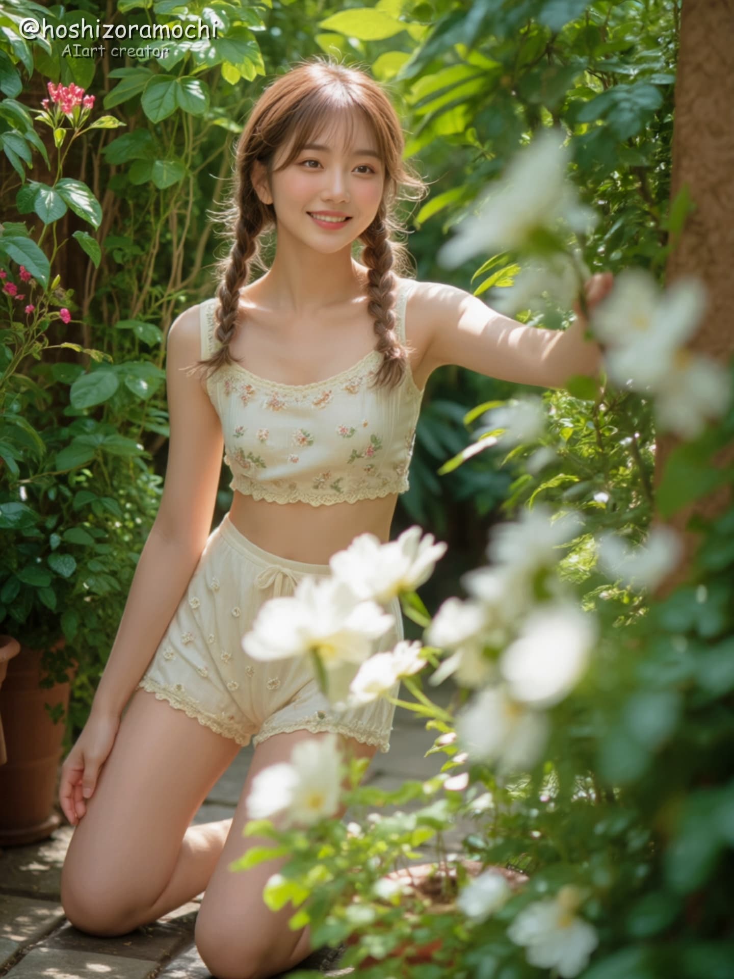 🌿ガーデン・ファンタジーと純粋さ。秘密の花園で目覚める妖精。