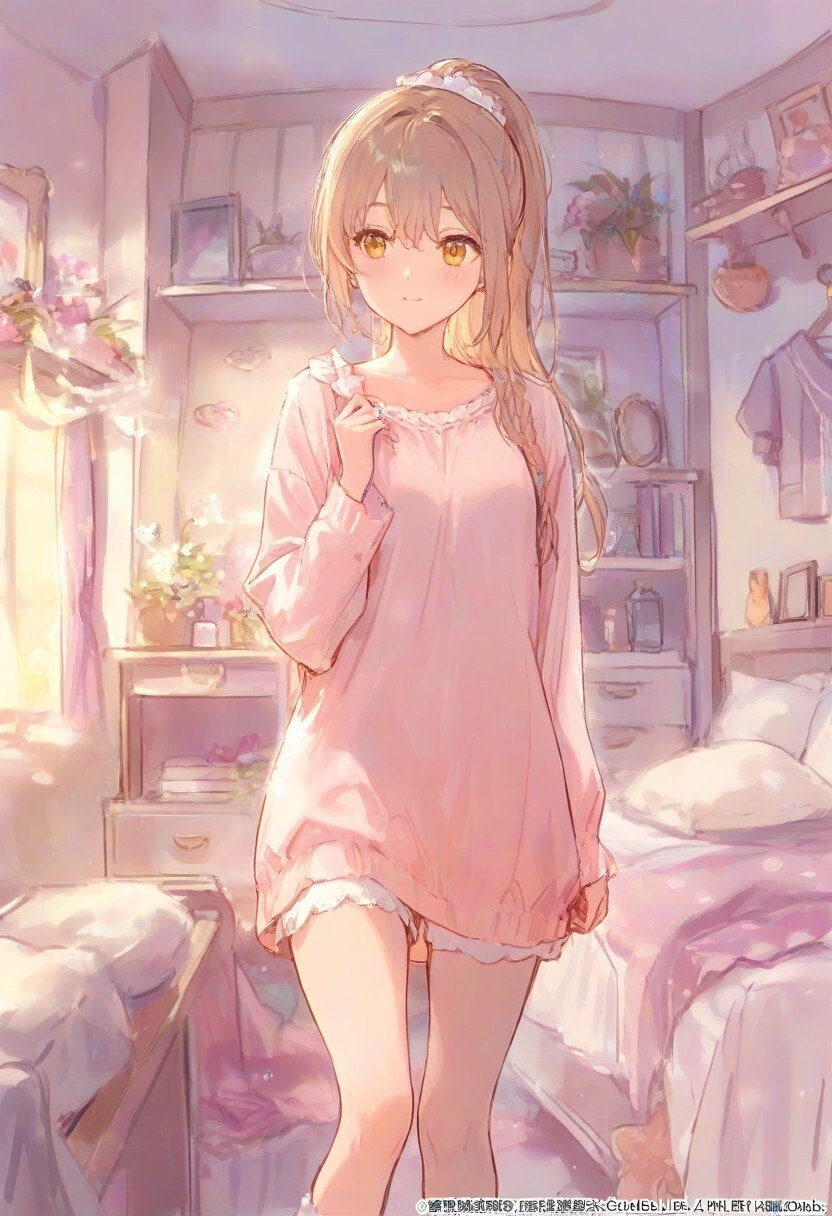 少女の部屋(水彩タッチ)(191)