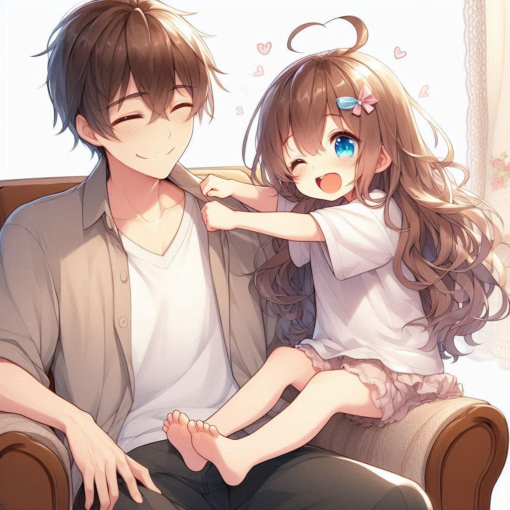 父親と戯れる小さな女の子 | の人気AIイラスト・グラビア