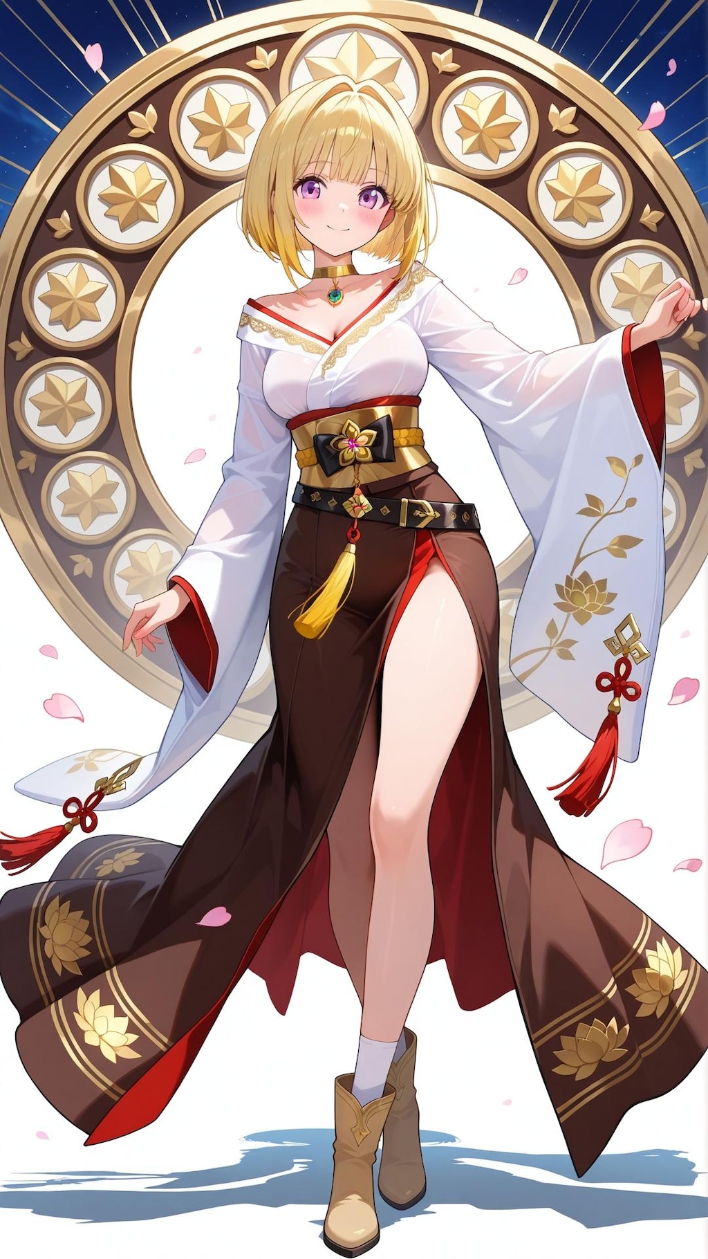 黄金蓮の着物